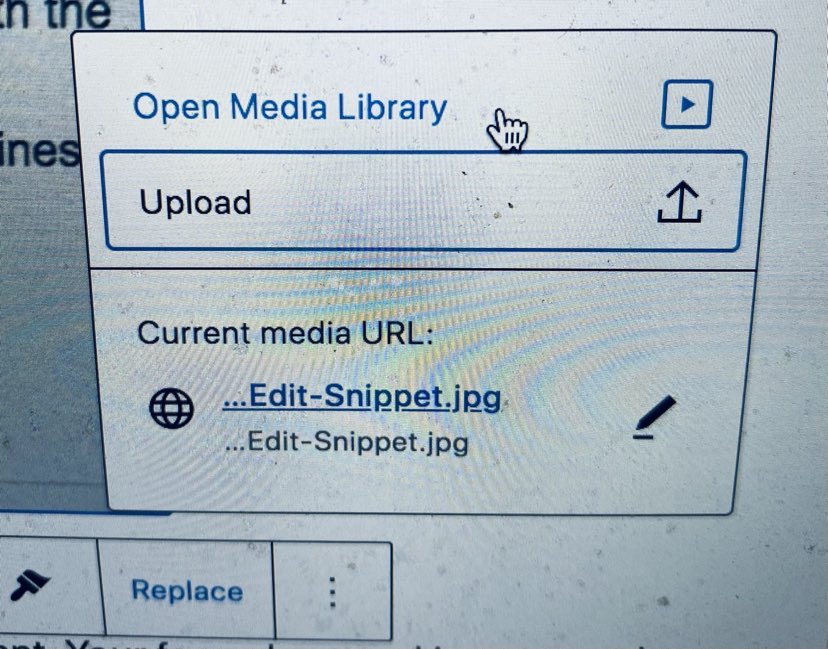 Upload image to get to image alt text in upload section